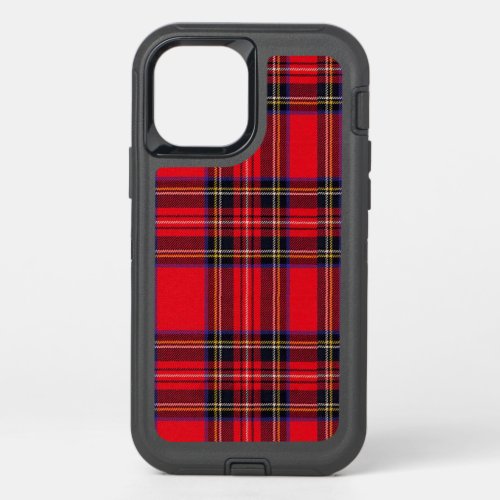 Royal Stewart tartan red black plaid OtterBox Defender iPhone 12 Case