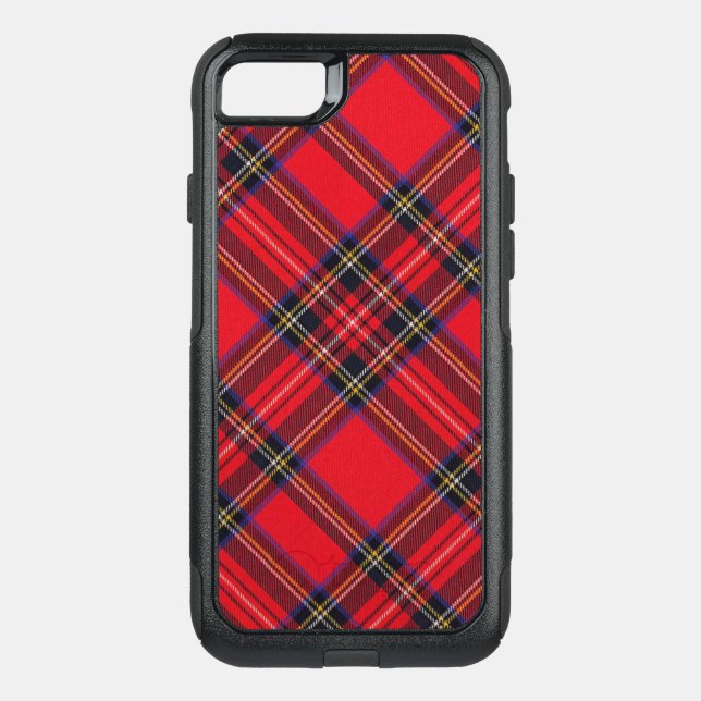 Royal Stewart tartan red black plaid Otterbox iPhone Case (Back)