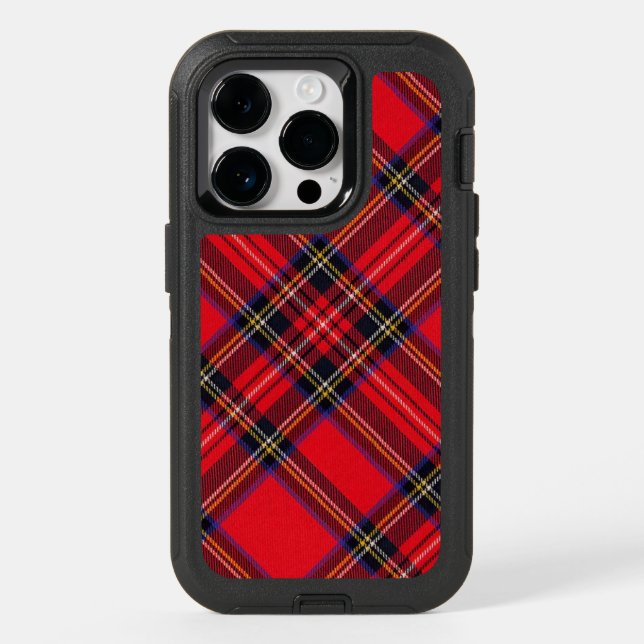 Royal Stewart tartan red black plaid Otterbox iPhone Case (Back)