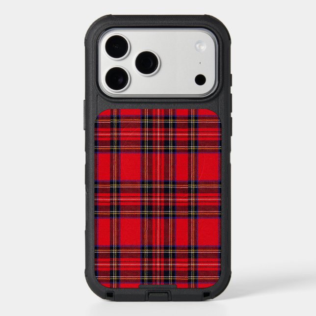 Royal Stewart tartan red black plaid Otterbox iPhone Case (Back)