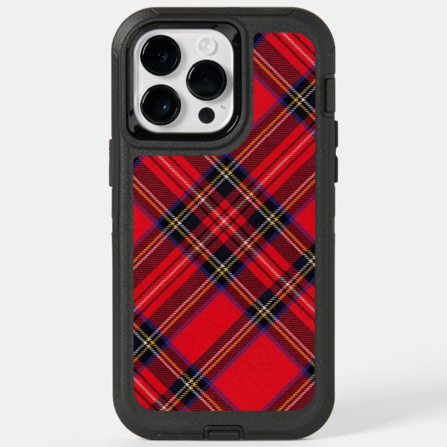 Royal Stewart tartan red black plaid Otterbox iPhone Case (Back)