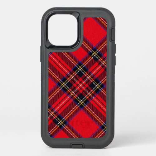 Royal Stewart tartan red black plaid OtterBox Defender iPhone 12 Case