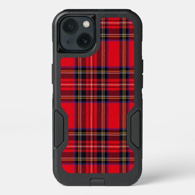 Royal Stewart tartan red black plaid Otterbox iPhone Case (Back)