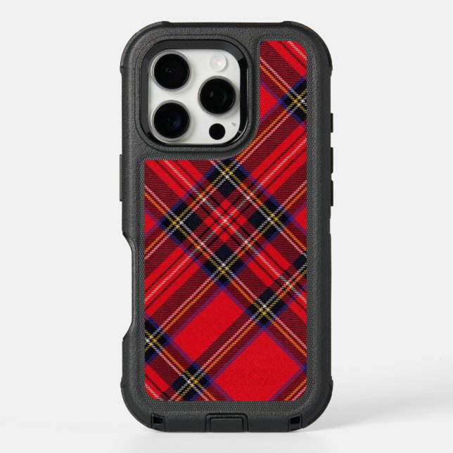 Royal Stewart tartan red black plaid Otterbox iPhone Case (Back)