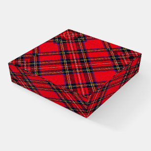 Royal Stewart tartan red black plaid Paperweight