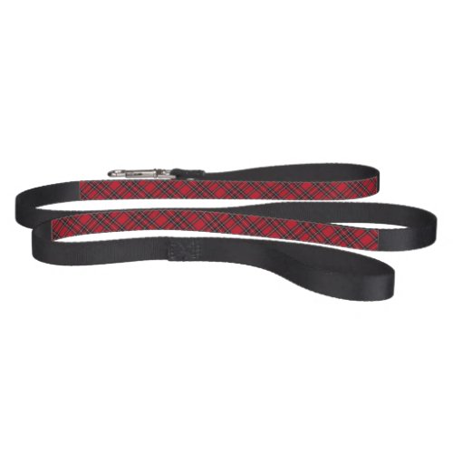 Royal Stewart tartan red black plaid Pet Leash