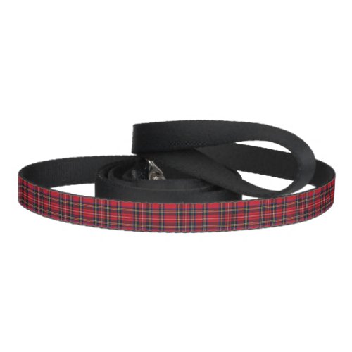 Royal Stewart tartan red black plaid Pet Leash