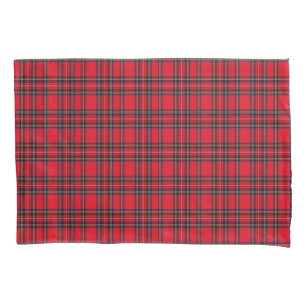 Royal Stewart tartan red black plaid Pillow Case