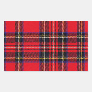 Royal Stewart tartan red black plaid Rectangular Sticker