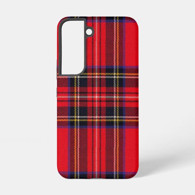 Royal Stewart tartan red black plaid Samsung Galaxy Case (Back)