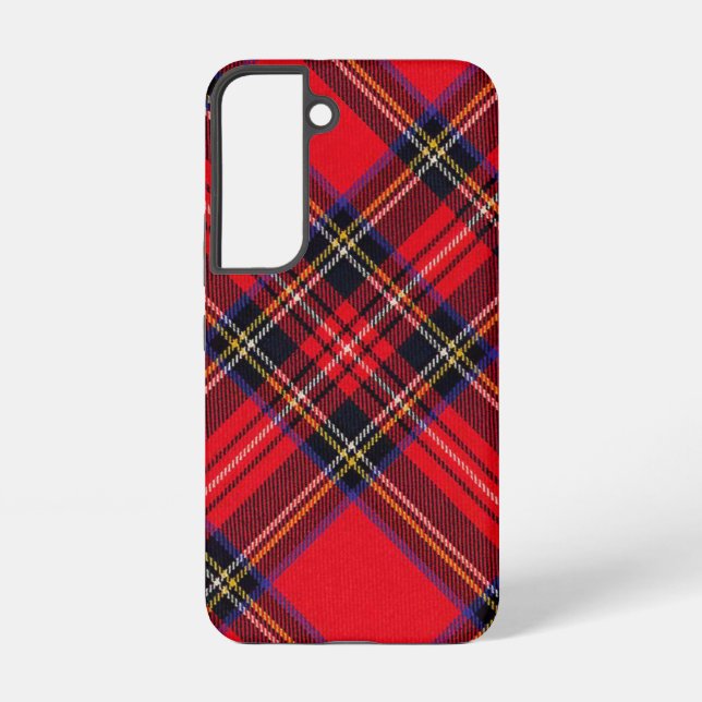 Royal Stewart tartan red black plaid Samsung Galaxy Case (Back)