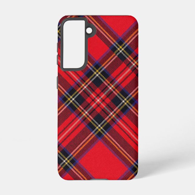 Royal Stewart tartan red black plaid Samsung Galaxy Case (Back)