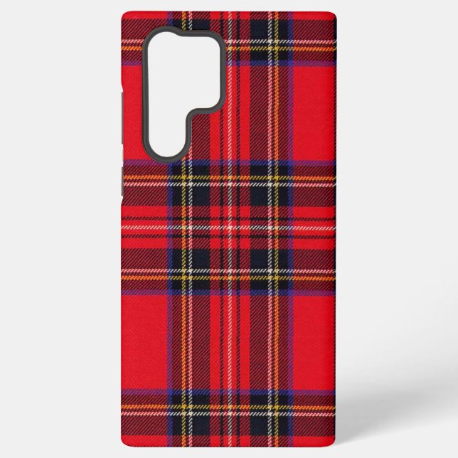 Royal Stewart tartan red black plaid Samsung Galaxy Case (Back)