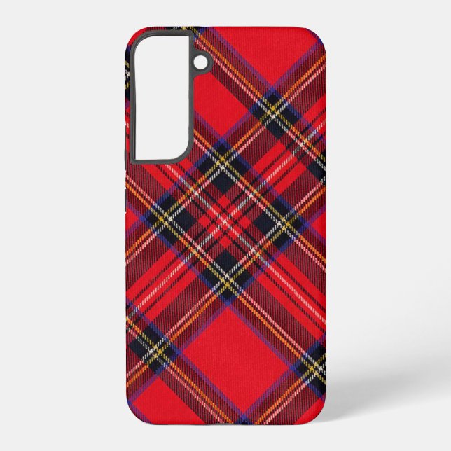 Royal Stewart tartan red black plaid Samsung Galaxy Case (Back)