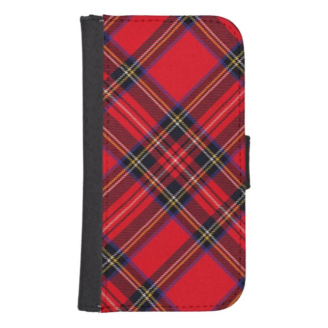 Royal Stewart tartan red black plaid Samsung Galaxy Wallet Case (Front)