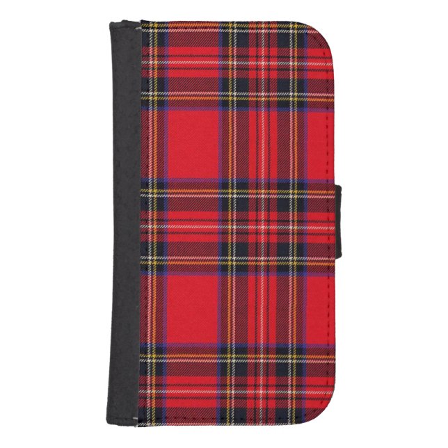 Royal Stewart tartan red black plaid Samsung Galaxy Wallet Case (Front)