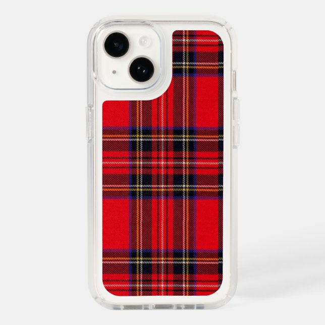 Royal Stewart tartan red black plaid Speck iPhone Case (Front)