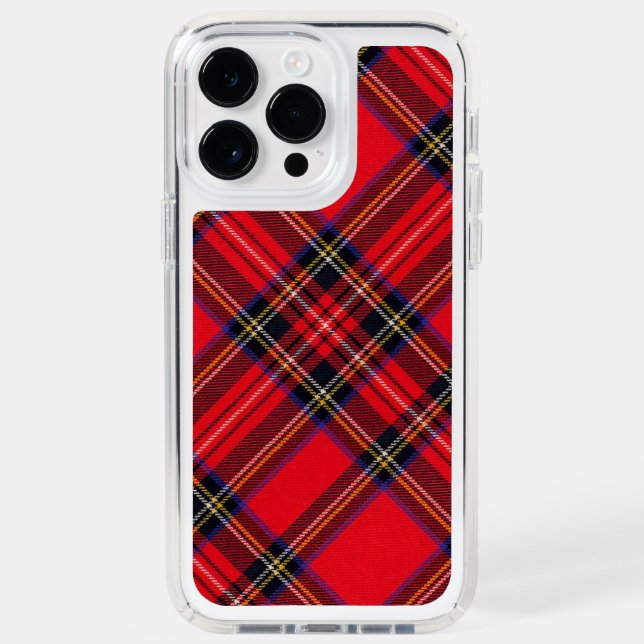 Royal Stewart tartan red black plaid Speck iPhone Case (Front)