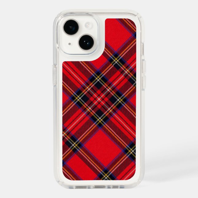 Royal Stewart tartan red black plaid Speck iPhone Case (Front)