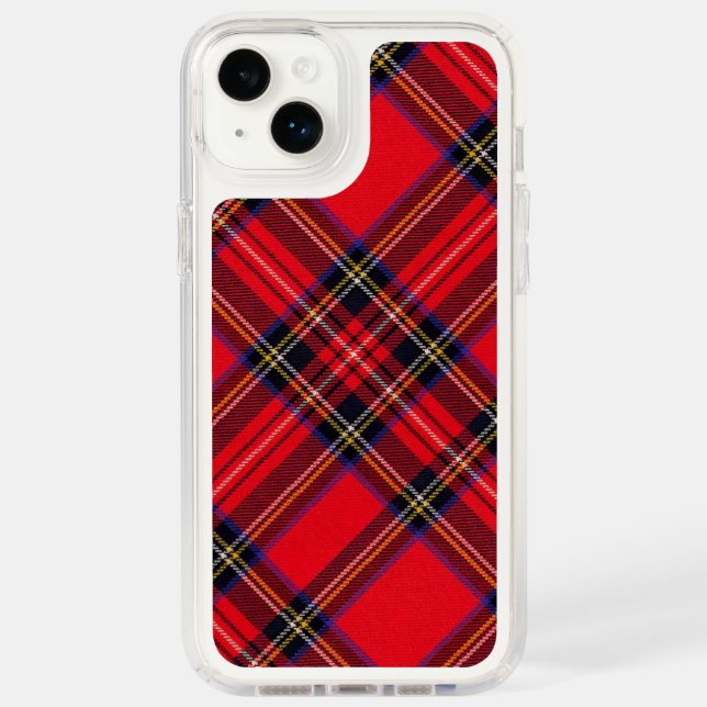 Royal Stewart tartan red black plaid Speck iPhone Case (Front)