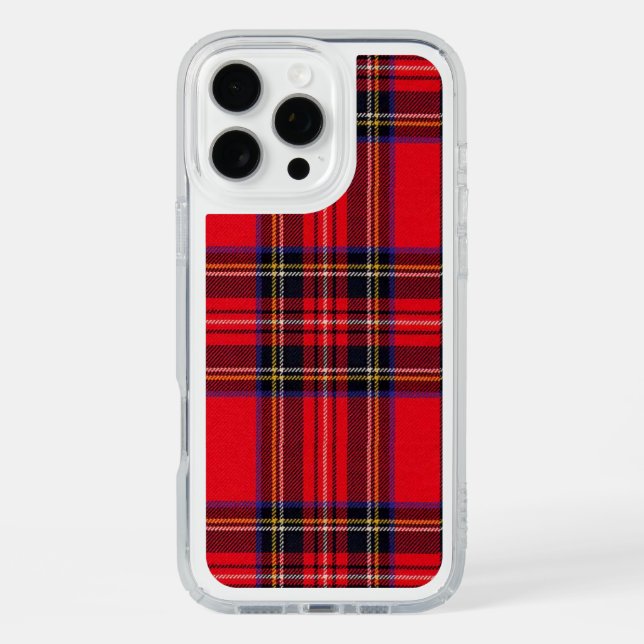 Royal Stewart tartan red black plaid Speck iPhone Case (Front)