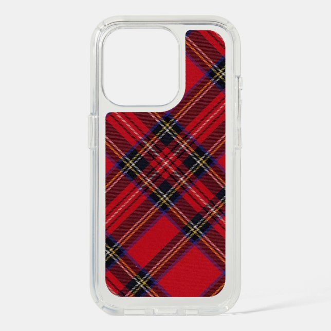 Royal Stewart tartan red black plaid Speck iPhone Case (Front)