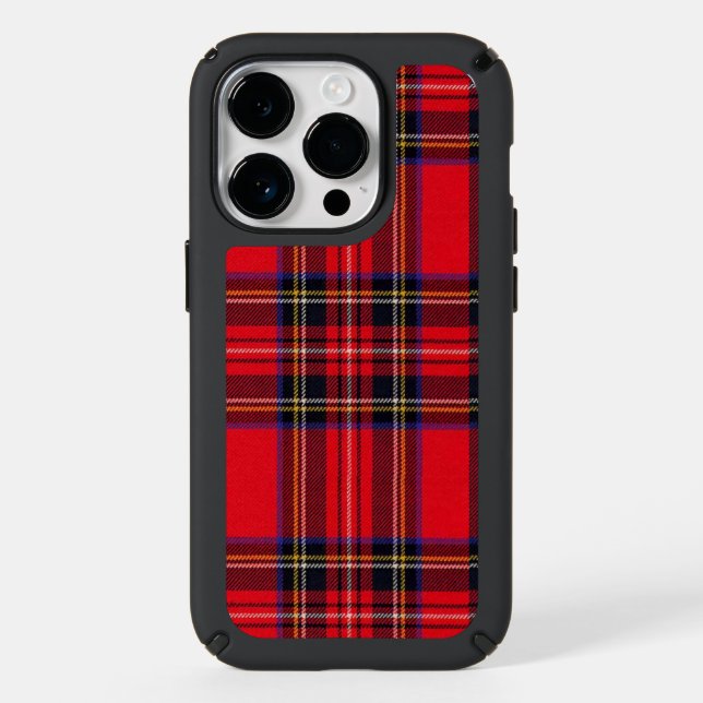 Royal Stewart tartan red black plaid Speck iPhone Case (Front)