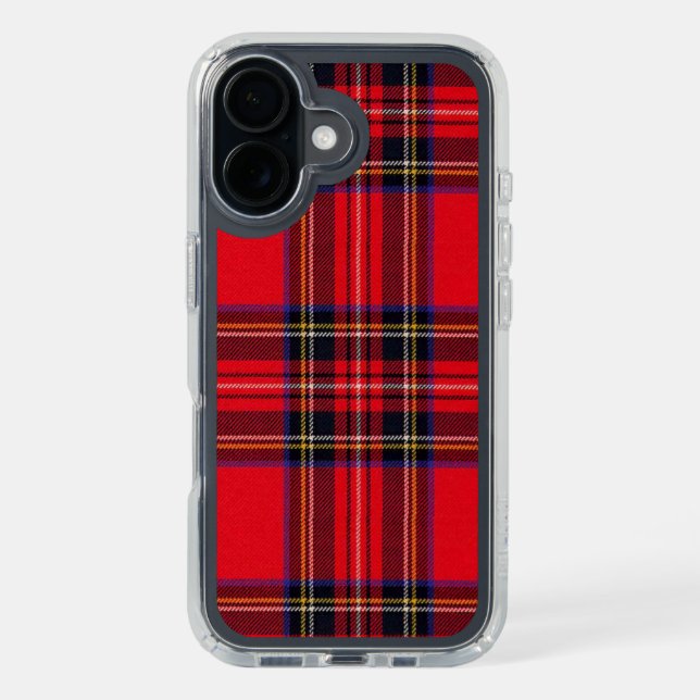 Royal Stewart tartan red black plaid Speck iPhone Case (Front (Black))
