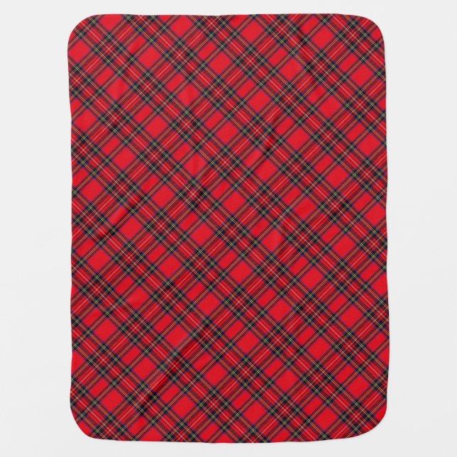 Royal Stewart tartan red black plaid Stroller Blanket (Front)