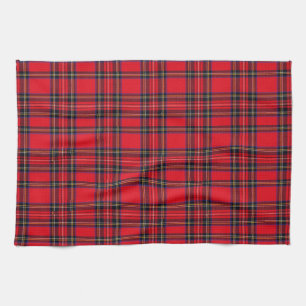 Royal Stewart tartan red black plaid Towel