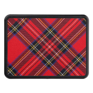 Royal Stewart tartan red black plaid Trailer Hitch Cover