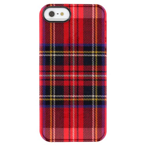 Royal Stewart tartan red black plaid Clear iPhone SE55s Case