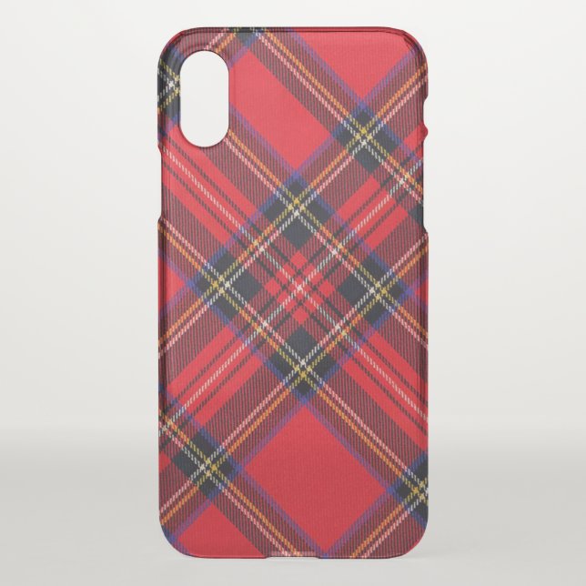 Royal Stewart tartan red black plaid Uncommon iPhone Case (Back)