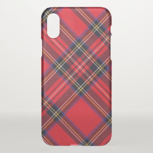 Royal Stewart tartan red black plaid iPhone XS Case