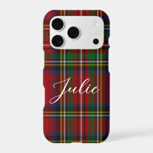 Royal Stewart Tartan Red Green Plaid Pattern iPhone 17 Pro Case