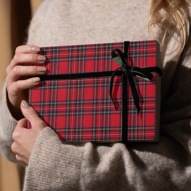 Royal Stewart Tartan Red Plaid Wrapping Paper (Royal Stewart Tartan Plaid Wrapping Paper.)