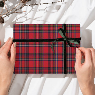 Royal Stewart Tartan Red Plaid Wrapping Paper Sheets
