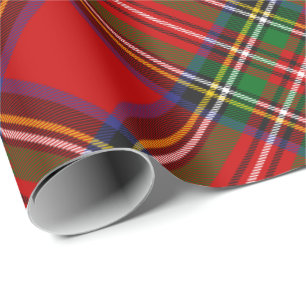 Royal Stewart Tartan Rotated Wrapping Paper