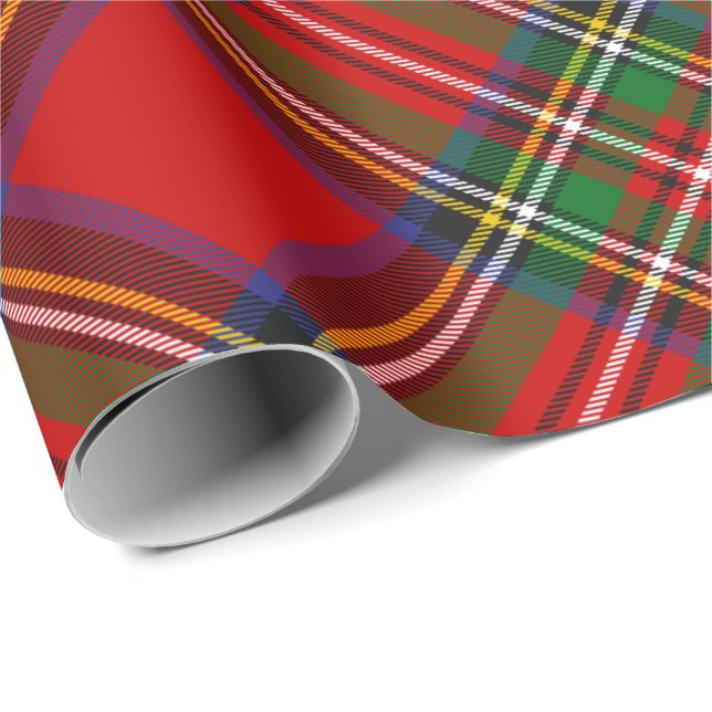 Royal Stewart Tartan Rotated Wrapping Paper (Roll Corner)