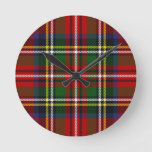 Royal Stewart Tartan Round Clock