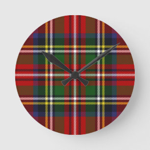 Royal Stewart Tartan Round Clock