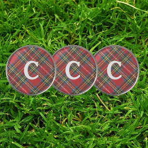 Royal Stewart Tartan, Set of 3, Golf Ball Marker