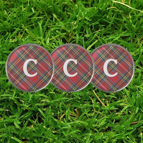 Royal Stewart Tartan Set of 3 Golf Ball Marker