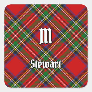 Royal Stewart Tartan Square Sticker