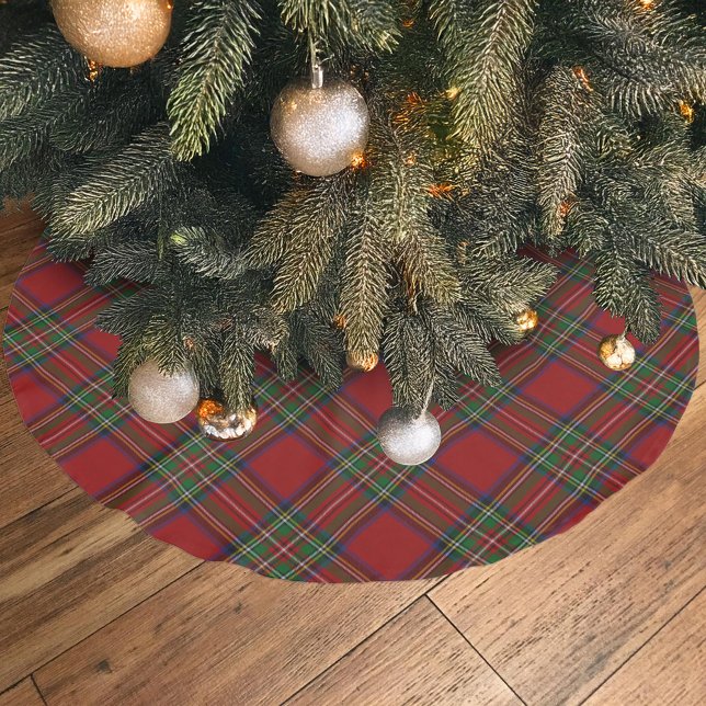 Royal Stewart Tartan Traditional Plaid Brushed Polyester Tree Skirt (Creator Uploaded)