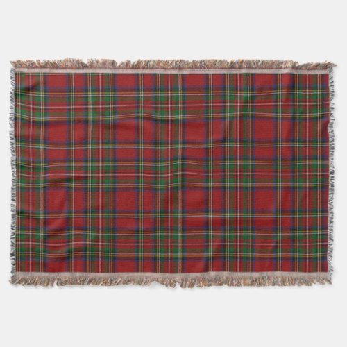 Royal Stewart Tartan Traditional Plaid Christmas Throw Blanket