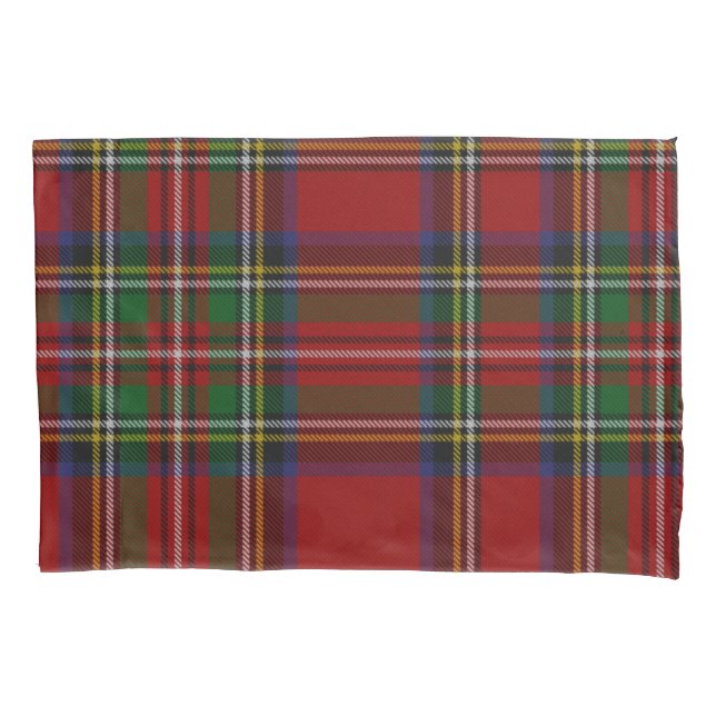 Royal Stewart Tartan Traditional Plaid Pattern Pillow Case (Front)