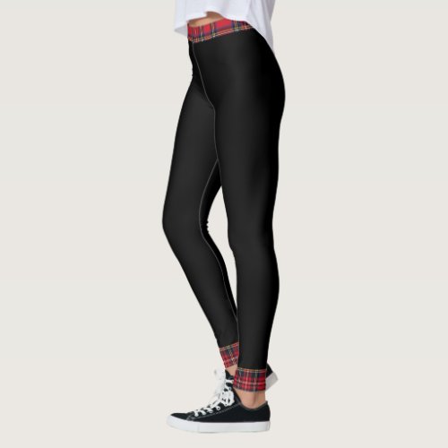 Royal Stewart Tartan Trim Leggings