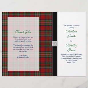 Royal Stewart Tartan Wedding Program Cover