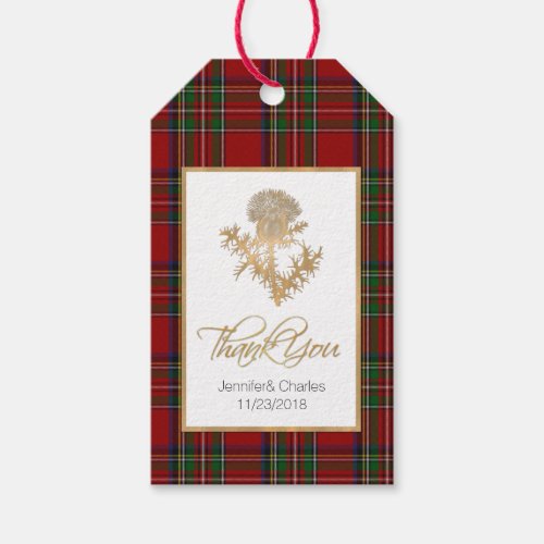 Royal Stewart Thistle Wedding Favor Gift Tags